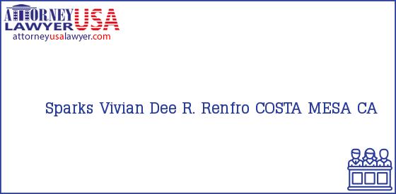 Telephone, Address and other contact data of Sparks Vivian, COSTA MESA, CA, USA