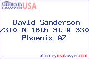 David Sanderson 7310 N 16th St # 330 Phoenix AZ