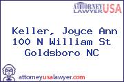 Keller, Joyce Ann 100 N William St Goldsboro NC
