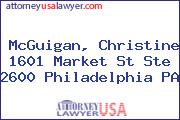 McGuigan, Christine 1601 Market St Ste 2600 Philadelphia PA