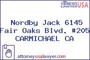 Nordby Jack 6145 Fair Oaks Blvd. #205 CARMICHAEL CA