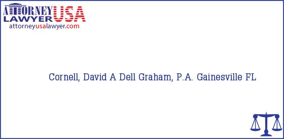 Telephone, Address and other contact data of Cornell, David A, Gainesville, FL, USA
