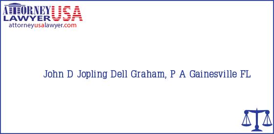 Telephone, Address and other contact data of John D Jopling, Gainesville, FL, USA