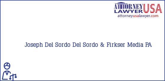 Telephone, Address and other contact data of Joseph Del Sordo, Media, PA, USA
