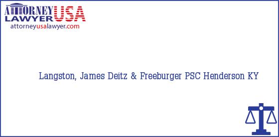 Telephone, Address and other contact data of Langston, James, Henderson, KY, USA