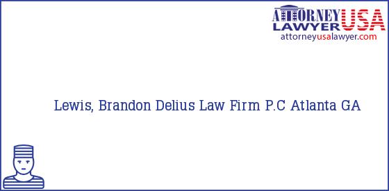 Telephone, Address and other contact data of Lewis, Brandon, Atlanta, GA, USA