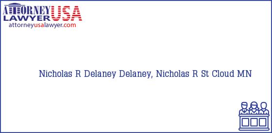 Telephone, Address and other contact data of Nicholas R Delaney, St Cloud, MN, USA