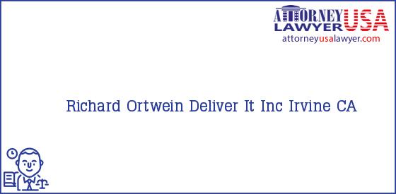 Telephone, Address and other contact data of Richard Ortwein, Irvine, CA, USA