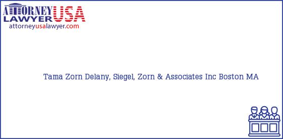 Telephone, Address and other contact data of Tama Zorn, Boston, MA, USA