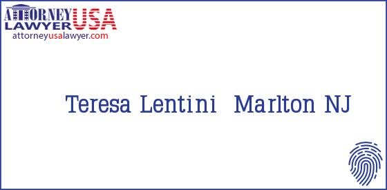 Telephone, Address and other contact data of Teresa Lentini, Marlton, NJ, USA