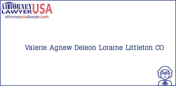 Telephone, Address and other contact data of Valerie Agnew, Littleton, CO, USA