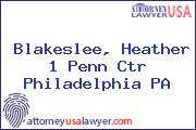 Blakeslee, Heather 1 Penn Ctr Philadelphia PA