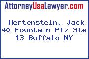 Hertenstein, Jack 40 Fountain Plz Ste 13 Buffalo NY
