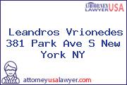 Leandros Vrionedes 381 Park Ave S New York NY