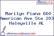 Marilyn Piana 660 American Ave Ste 203 Haleyville AL