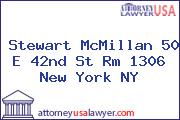 Stewart McMillan 50 E 42nd St Rm 1306 New York NY