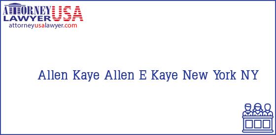 Telephone, Address and other contact data of Allen Kaye, New York, NY, USA
