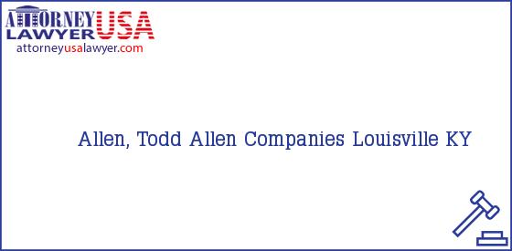Telephone, Address and other contact data of Allen, Todd, Louisville, KY, USA