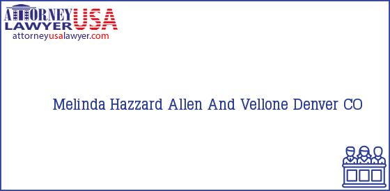 Telephone, Address and other contact data of Melinda Hazzard, Denver, CO, USA