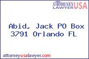 Abid, Jack PO Box 3791 Orlando FL