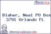 Blaher, Neal PO Box 3791 Orlando FL