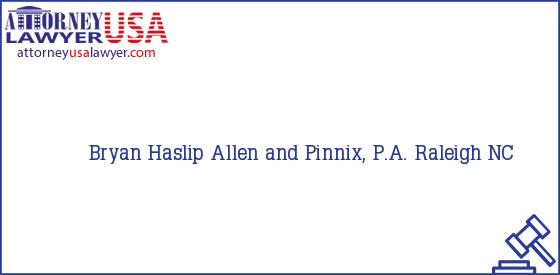 Telephone, Address and other contact data of Bryan Haslip, Raleigh, NC, USA