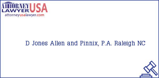 Telephone, Address and other contact data of D Jones, Raleigh, NC, USA