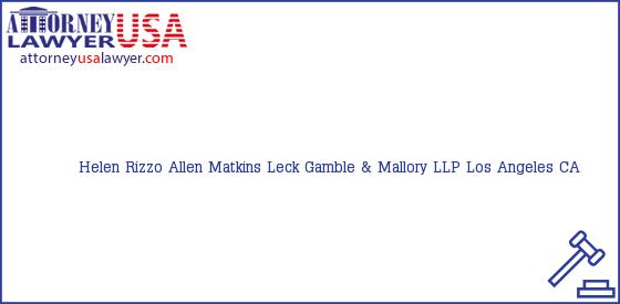 Telephone, Address and other contact data of Helen Rizzo, Los Angeles, CA, USA