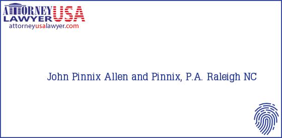 Telephone, Address and other contact data of John Pinnix, Raleigh, NC, USA
