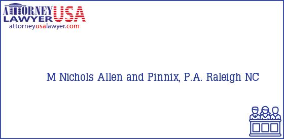 Telephone, Address and other contact data of M Nichols, Raleigh, NC, USA