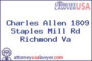Charles Allen 1809 Staples Mill Rd Richmond Va