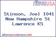 Stinson, Joel 1041 New Hampshire St Lawrence KS