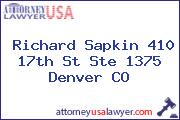 Richard Sapkin 410 17th St Ste 1375 Denver CO