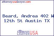 Beard, Andrea 402 W 12th St Austin TX