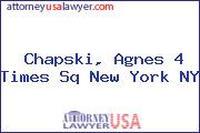 Chapski, Agnes 4 Times Sq New York NY