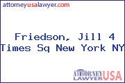 Friedson, Jill 4 Times Sq New York NY
