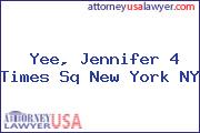 Yee, Jennifer 4 Times Sq New York NY