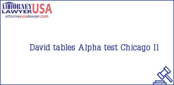 Telephone, Address and other contact data of David tables, Chicago, Il, USA