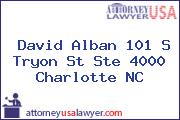 David Alban 101 S Tryon St Ste 4000 Charlotte NC