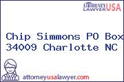 Chip Simmons PO Box 34009 Charlotte NC