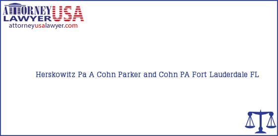 Telephone, Address and other contact data of Herskowitz Pa, Fort Lauderdale, FL, USA