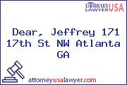 Dear, Jeffrey 171 17th St NW Atlanta GA