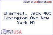 OFarrell, Jack 405 Lexington Ave New York NY