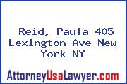 Reid, Paula 405 Lexington Ave New York NY