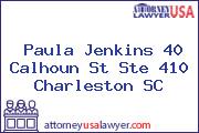 Paula Jenkins 40 Calhoun St Ste 410 Charleston SC