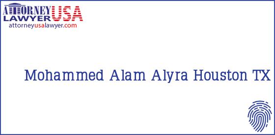 Telephone, Address and other contact data of Mohammed Alam, Houston, TX, USA