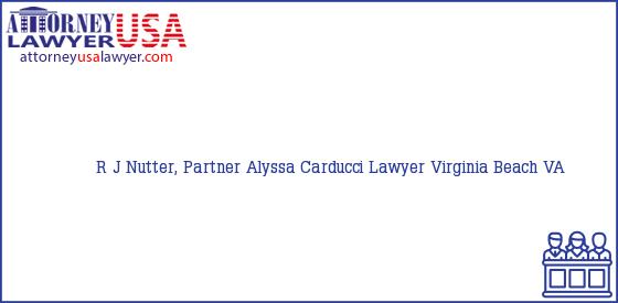 Telephone, Address and other contact data of R J Nutter, Partner, Virginia Beach, VA, USA