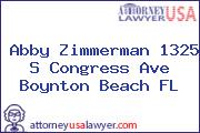 Abby Zimmerman 1325 S Congress Ave Boynton Beach FL