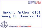 Amdur, Arthur 6161 Savoy Dr Houston TX