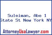 Suleiman, Abe 1 State St New York NY